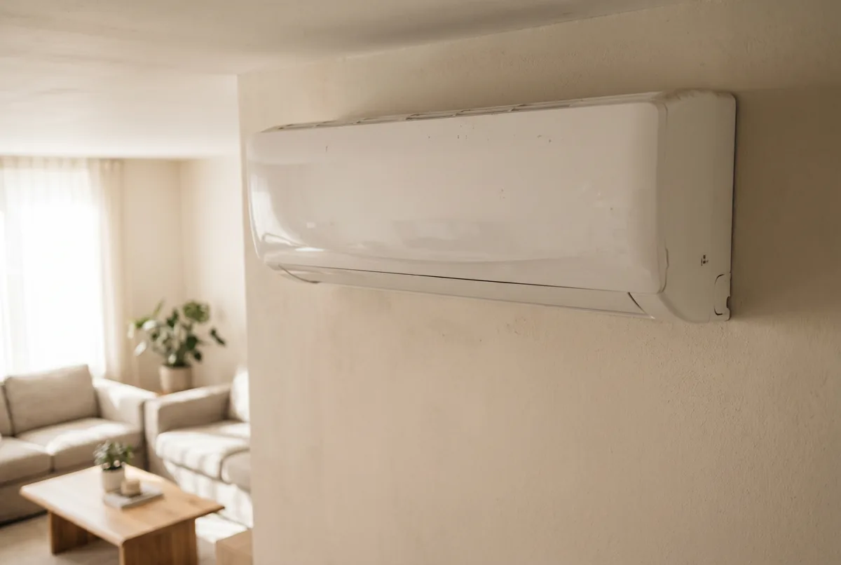 Klimaanlage Außengerät an Hauswand